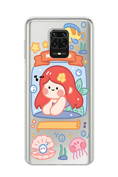 Elorakılıf Xiaomi Redmi Note 9 Pro Uyumlu Baskılı Yumuşak Silikon Şeffaf Tele...