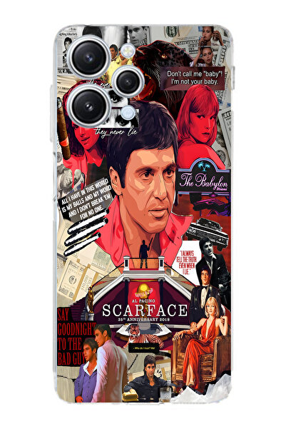 Elorakılıf Xiaomi Redmi 12 Uyumlu Baskılı Yumuşak Silikon Şeffaf Telefon Kılıfı