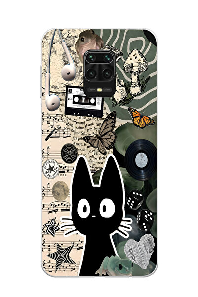 Elorakılıf Xiaomi Redmi Note 9 Pro Uyumlu Baskılı Yumuşak Silikon Şeffaf Tele...