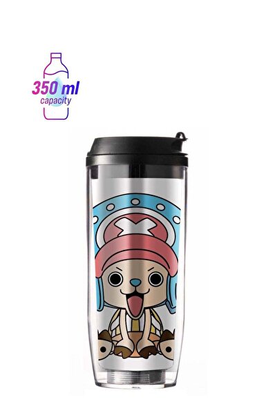 Generic Anime One Piece Double Layer Portable Plastic Water Bottle 350ml