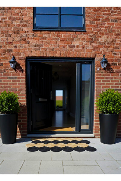 HomeTurko Ecoweave Jute Door Mat Natural Boho Style Entrance Rug Bath Mat Home Decor