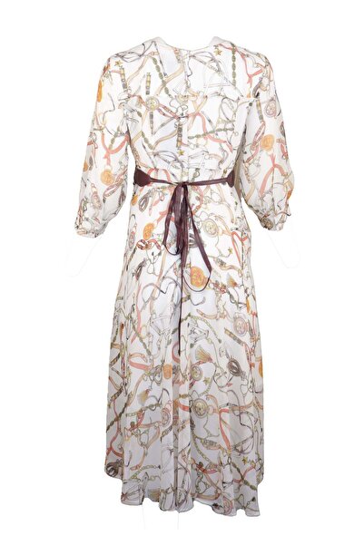 ONLY Dress Leopard White - M, White, 100% polyester