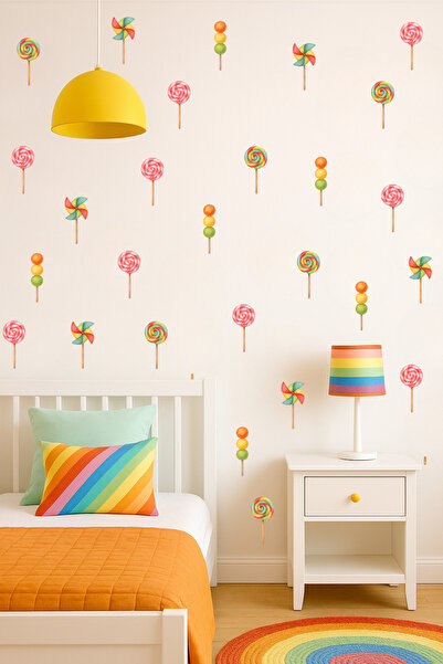 sanatıbedi Autocolant decorativ de perete cu bomboane colorate - Autocolant p...