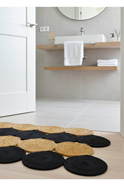 HomeTurko Ecoweave Jute Door Mat Natural Boho Style Entrance Rug Bath Mat Home Decor