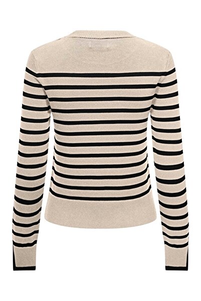 ONLY Pulover pentru femei Onlkalana Ls O-Neck Knt Nca 15331331 Dungi:Whitecap Gri/Negru