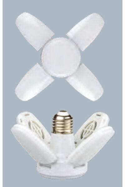 Noas Manolya LED Ampul 20W – 1800 Lümen, Beyaz Işık, Katlanabilir Kanatlı Tasarım, E27 Duy
