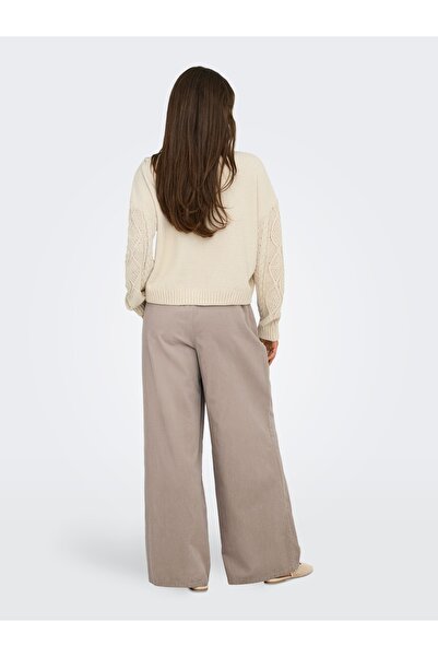 ONLY Onlelly Life Ls Cable O-Neck Cc Knt Women's Sweater 15351234 Birch