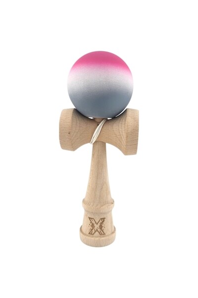 Flippy Kendama X Original Professional Wooden Rubber Grip 18 cm Pink/White/Gray