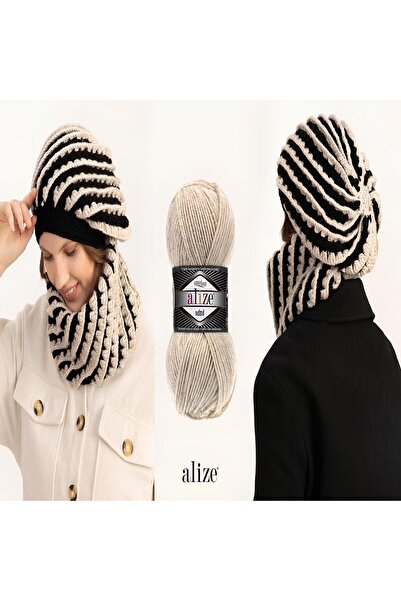 Alize Superlana Midi El Örgü İpi 100g – Yumuşak ve Dayanıklı - Renk Kodu: 21 - Gri