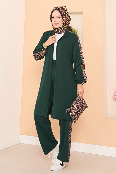 EBRUTESETTÜR Leopard Stripe Zippered Soft Suit