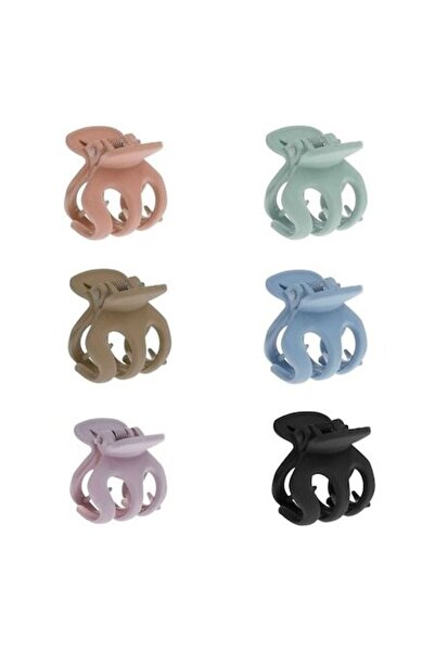 ANTBRO - Set de 6 agrafe de păr mate în culori asortate, 2,5 cm