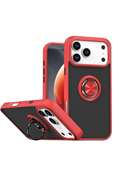 NewFace Lvsqvr Apple iPhone 17 Pro Max Montreal Ringed Silicone Cover (214419) - Red
