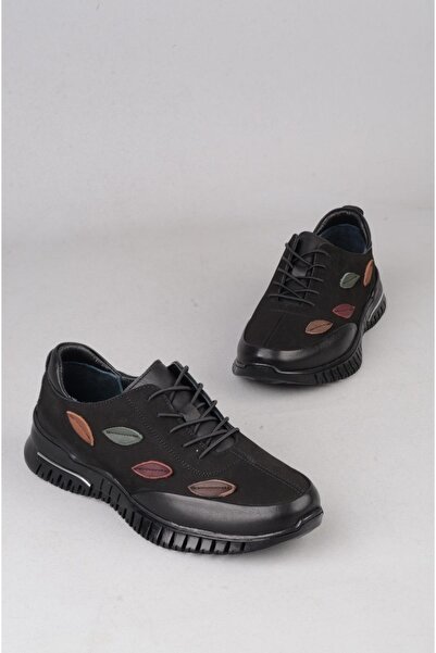 SEÇ KUNDURA SEÇ 9406 PANTOF DE DAMĂ COMFORT DIN PIELE AUTENTICĂ NEGRU NUBUC