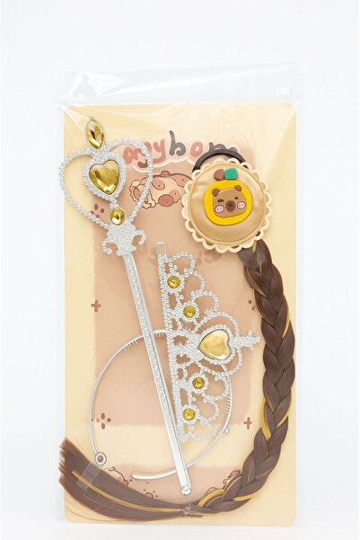 Vipfoni Capybara Braided Hair Crown Wand Set