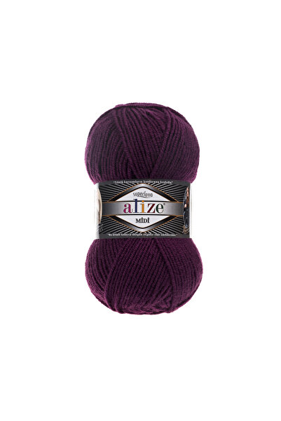 Alize Superlana Midi El Örgü İpi 100g – Yumuşak ve Dayanıklı - Renk Kodu: 111 - Mürdüm