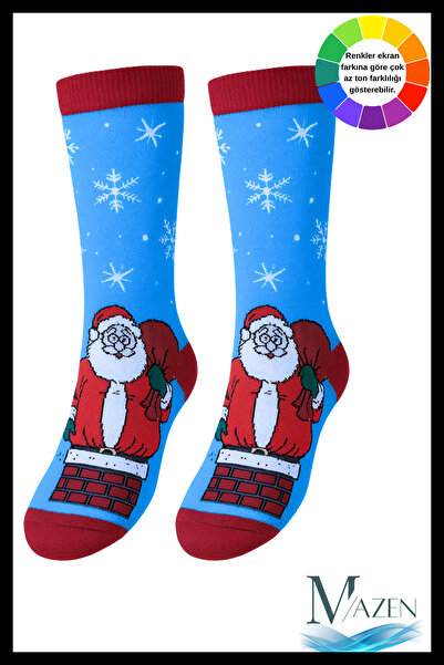 MAZEN Patterned Christmas Stocking |   Quality Combed Cotton Knitted |   Number 36-41 |   Women Men Unisex |   1 Pair