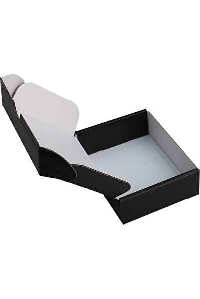 Generic Small Corrugated Kraft Shipping Boxes - 20×27×12 cm, 25 pcs (Black)