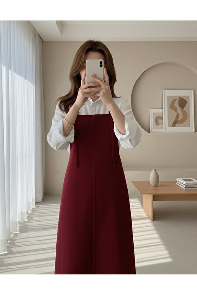 MissRunin Askılı Gabardin Jile Elbise