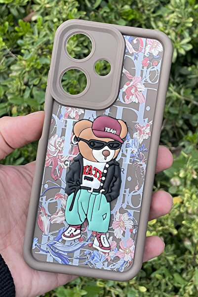 CEPSTOK Infinix Hot 30I Case Anti-Shock Silicone Cover with Teddy Bear