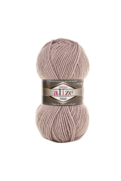 Alize Superlana Midi Hand Knitting Yarn 100g – Soft and Durable - Color Code: 652 - Pavement Stone