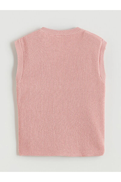 LC Waikiki Lcw Kids Pink Crew Neck Girls' Knitwear Vest