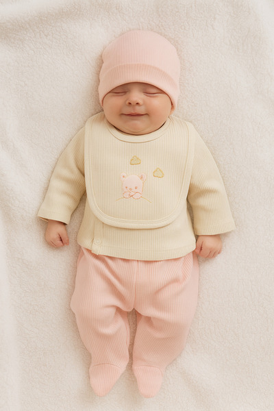 PefyBaby طقم خروج من المستشفى مكون من 5 قطع للفتيات الرضع مصنوع من القطن بنسب...