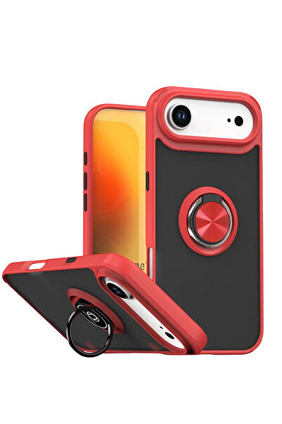 NewFace Lvsqvr Apple iPhone 17 Air Montreal Ringed Silicone Cover (214427) - Red