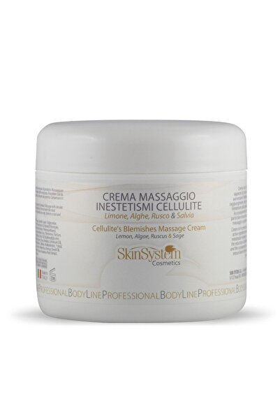 Skin System Cremă anticelulitică cu lămâie, alge, ruscus, salvie, cafeină, gu...