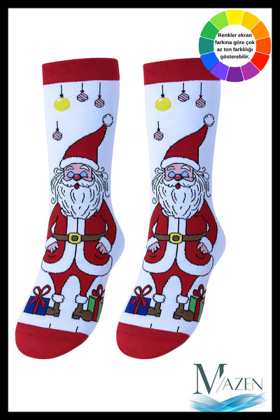 MAZEN Patterned Christmas Stocking |   Quality Combed Cotton Knitted |   Number 36-41 |   Women Men Unisex |   1 Pair