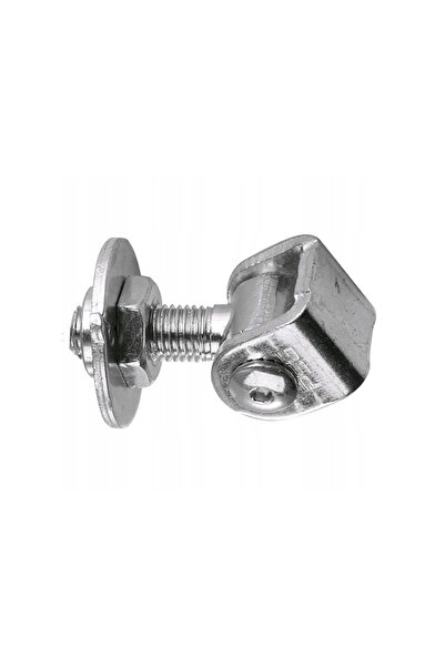 EmaConstruct Adjustable galvanized hinge M12 with round fixing plate for swing gates diameter 40 mm