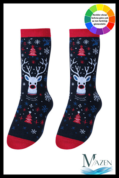 MAZEN Patterned Christmas Stocking |   Quality Combed Cotton Knitted |   Number 36-41 |   Women Men Unisex |   1 Pair