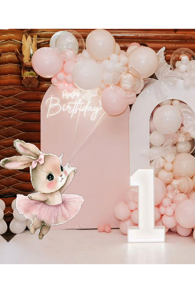 Xbedi Tavşan Doğum Günü Ayaklı Pano - 90 cm