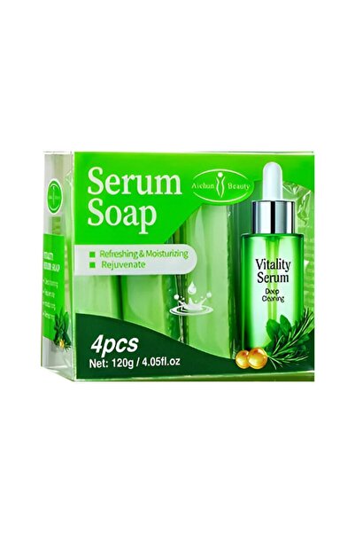 Aichun Beauty صابون سيروم لتجديد البشرة وترطيبها بعمق مع سيروم حيوي، 4 قطع / ...