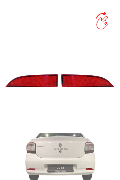 MEFAUTO Renault Symbol Sandero 2 Laguna 2 Compatible Right Left Rear Bumper Reflector 2013>