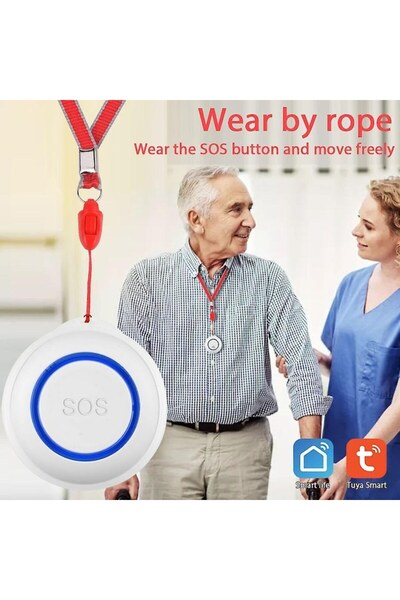 NEO ™ Tuya® SOS Panic Button for Elderly, Smart App, Wi‑Fi