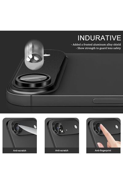 m.tk moveteck Apple iPhone 17 Air Compatible Camera Lens Protector with Metal Frame Apparatus Full Coverage Protective Glass