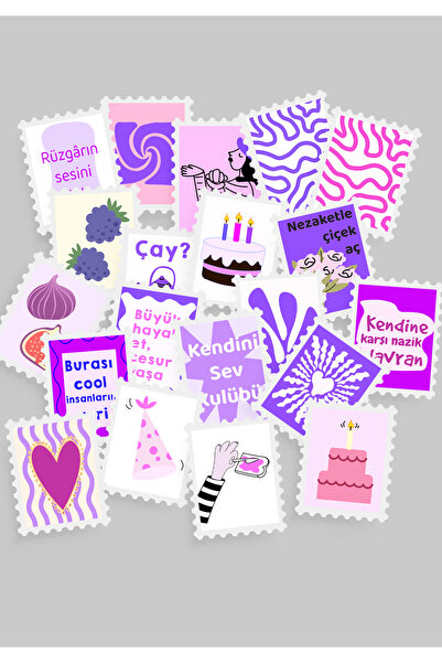 tinystoriestr مجموعة ملصقات ملونة مكونة من 20 قطعة - دفتر مذكرات وسجل يوميات