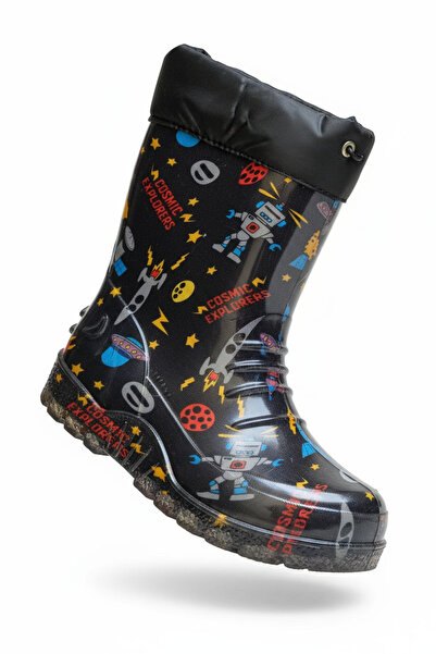 ZENEGE Çocuk Çizme Kürklü Yağmur Ve Kar Botu