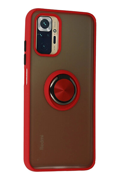 NewFace Lvsqvr Xiaomi Redmi Note 10 Case Montreal Ringed Silicone Cover (212628) - Red