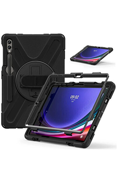 NewFace Lvsqvr Samsung Galaxy X610 Tab S9 Fe Plus 12.4 Case Amazing Tablet Cover (223240) - Black