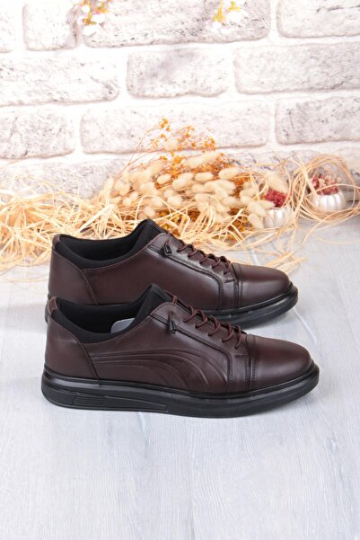 Mehmet Mete 8918 Napa Comfortable Rubber Sole Original Genuine Leather Men's Shoes