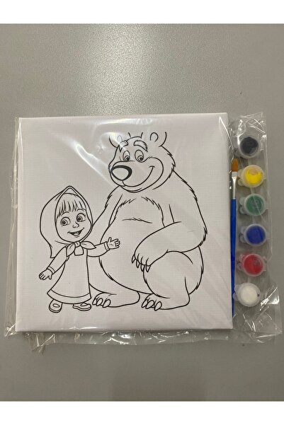 KRS DEKOR 20x20 maşa ve koca ayı tuval boyama seti