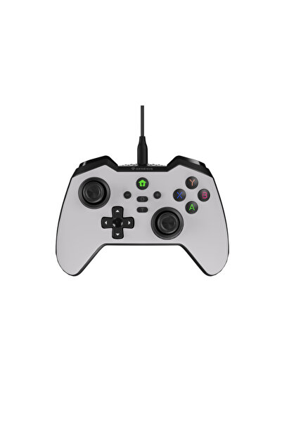 Genesis Gamepad USB cu fir Mangan 300, 19 butoane, cablu de 2m, alb