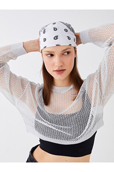 Store 2 Pieces Women's Bandana Scarf (Black and White)