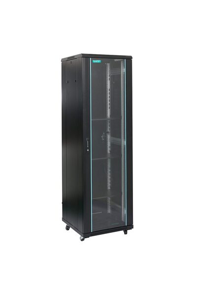 Spacer Cabinet 19 27U 600x1000mm, de podea, Flatpack (dezasamblat), negru, us...