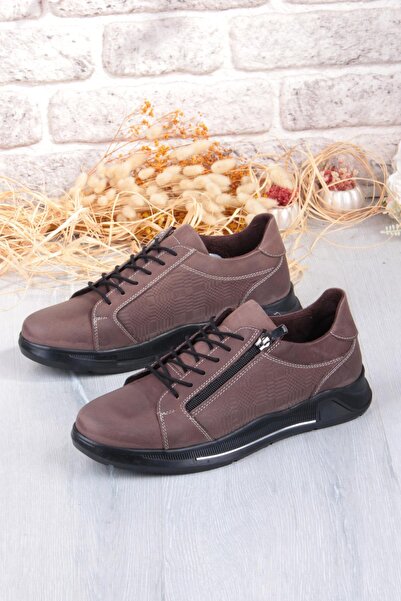 Mehmet Mete 9082 Comfortable Rubber Sole Original Genuine Leather Men's Shoes