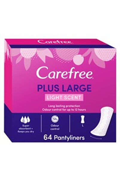 Carefree Liners Plus Large Light Scent 64S