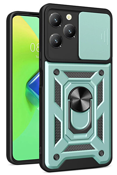 NewFace Lvsqvr Infinix Hot 40 Pro Case Pars Silicone with Lens Ring (220610) - Green