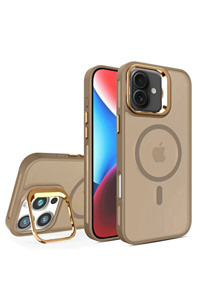 Joko غطاء LVSQVR لآيفون 16 بلس مع عدسة مسطحة ومتوافق مع ماج سيف (221638) - ذهبي