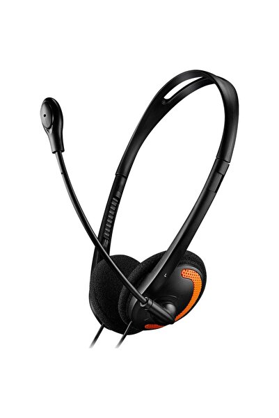 CANYON Casti PC HS-01 Microfon PC Plat 1.8m Negru Portocaliu